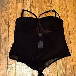 Rue21 Black Sheer Bodysuit